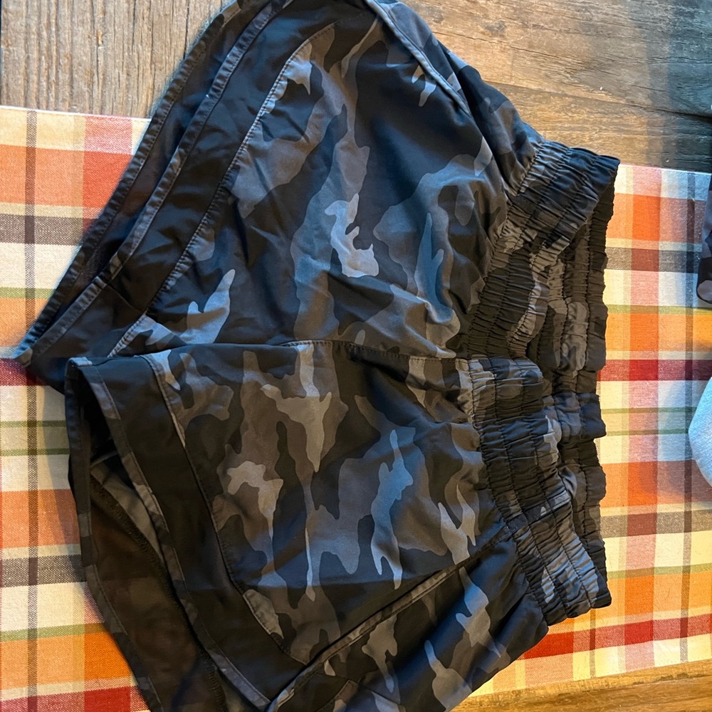 Athleta Black Camouflage Athletic Shorts